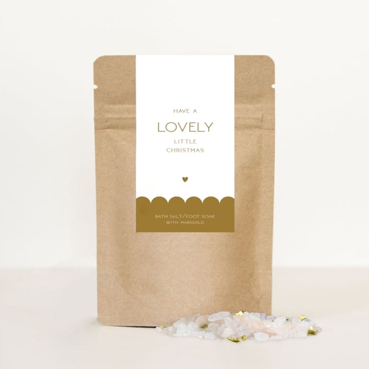 badzout met daarop de tekst have a lovely little christmas