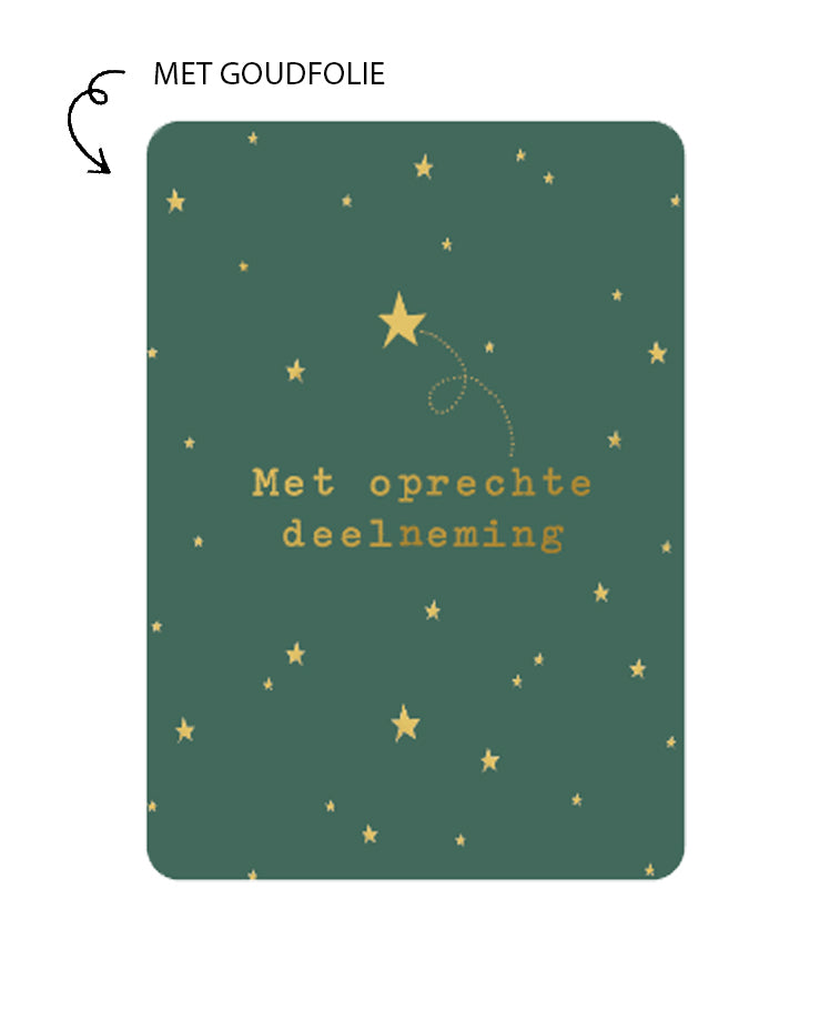 kaart met oprechte deelneming