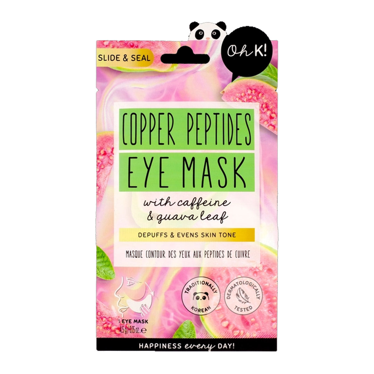 oh k oogmasker met koperpeptiden