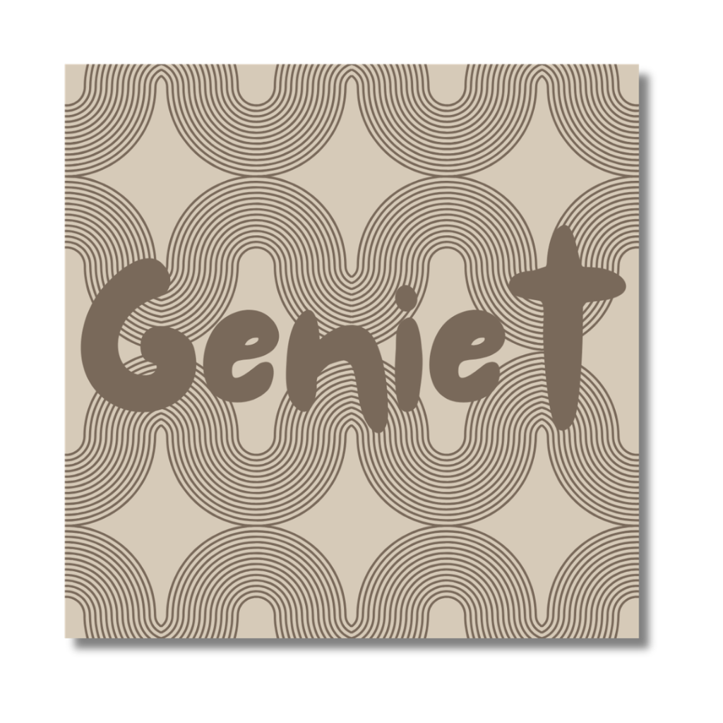 Onderzetter Geniet