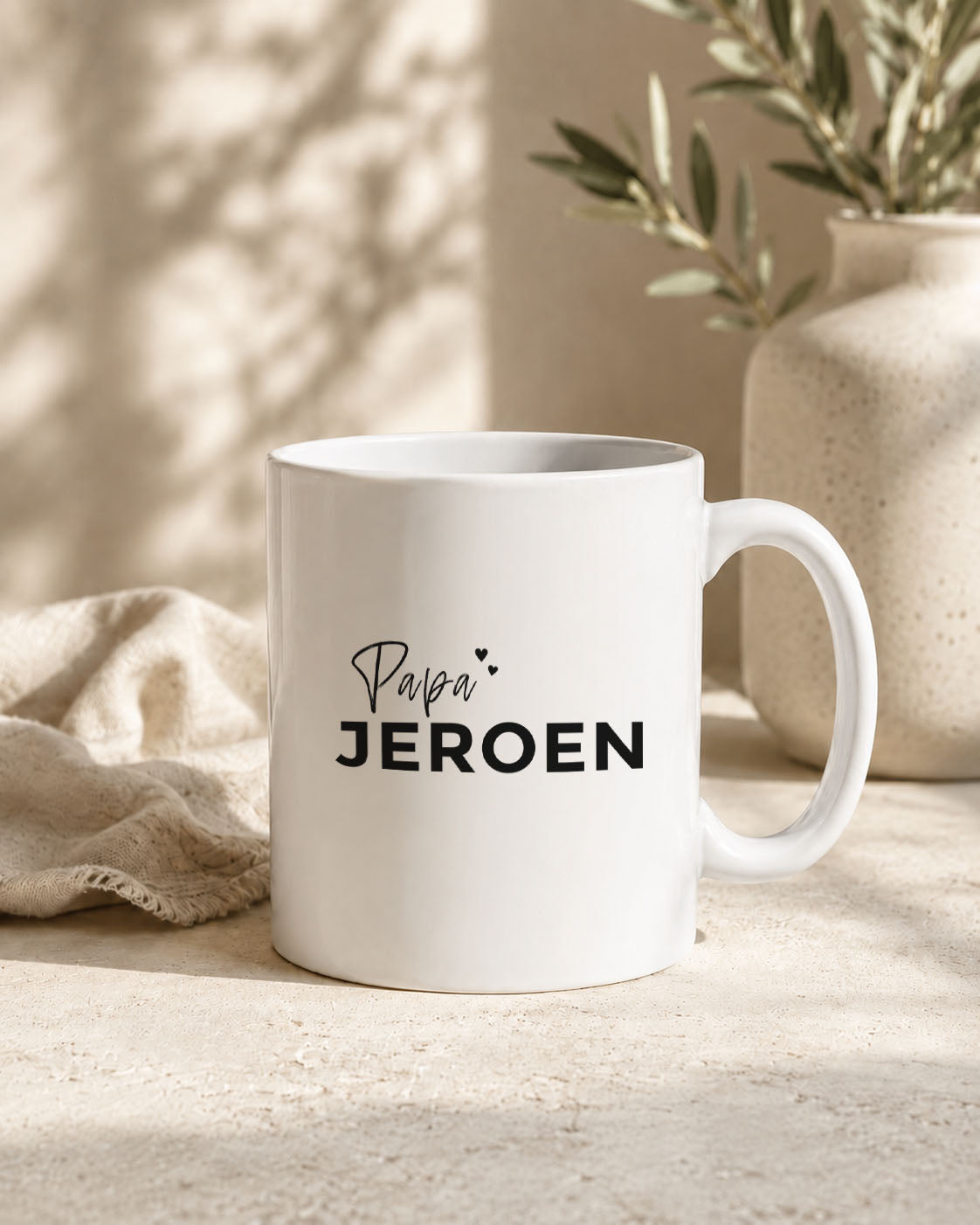 Gepersonaliseerde mok voor papa met naam naar keuze