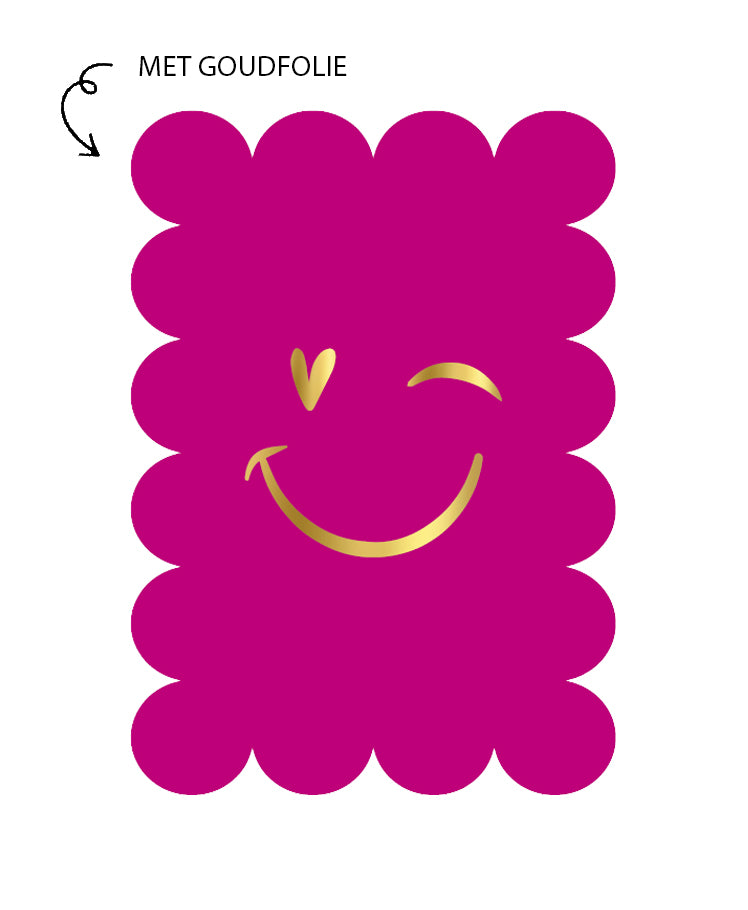 kaart met een smiley en het oog is een hartje