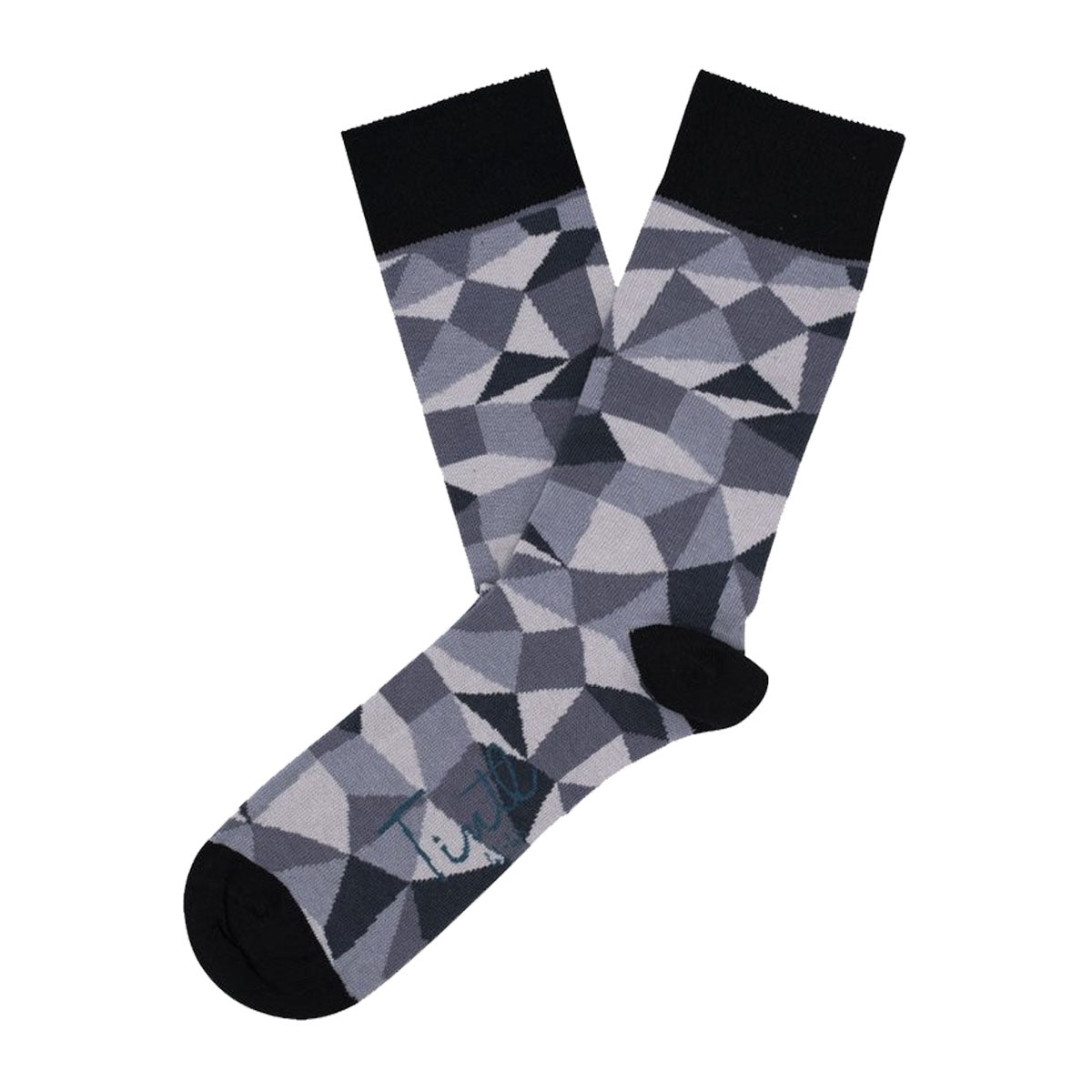 Tintl sokken met geometrische print in zwart grijs en wit maat 41-46