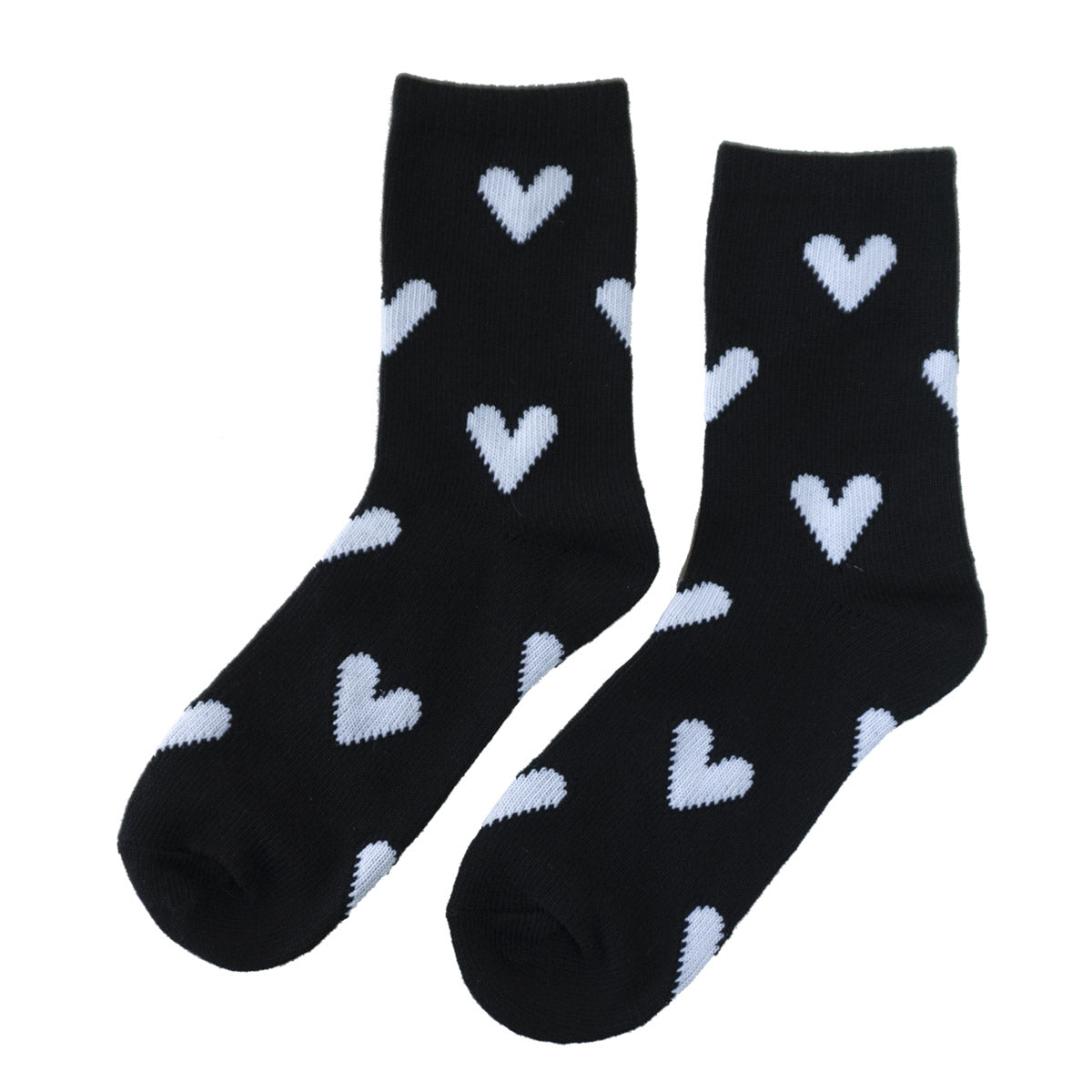 sokken hartjes zwart wit dames