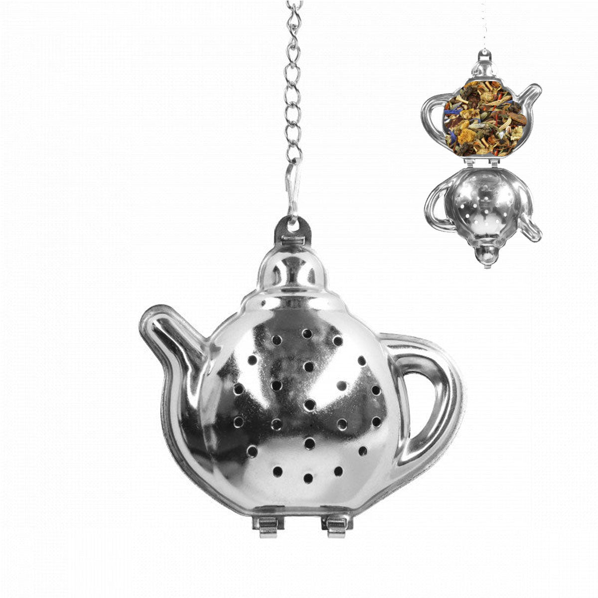 thee-ei in de vorm van een theepot