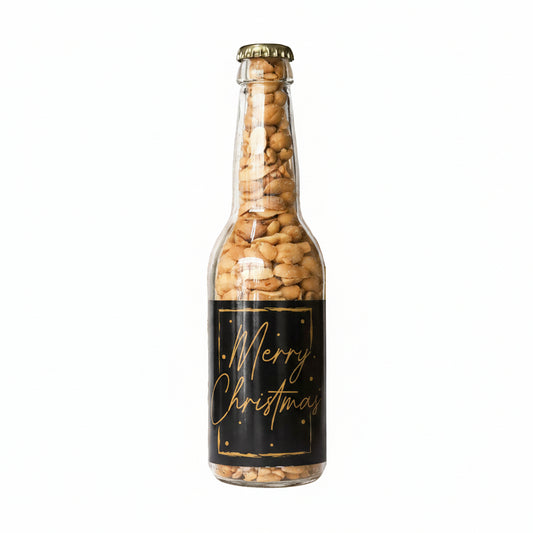 PindaPils zwart-goud Merry Christmas van Foodconcepts
