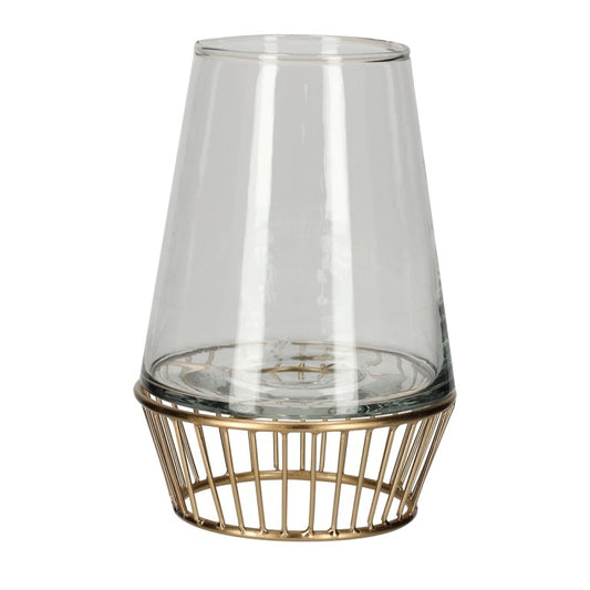 Theelicht Lantaarn Small Goud van Jens Living