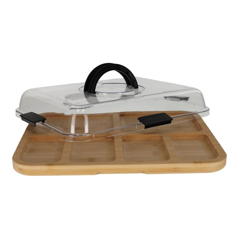 Bamboe Snack Tray Met Deksel van Jens Living