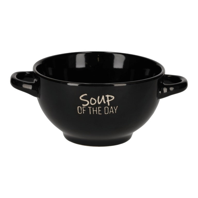 Retro Soup of the Day Soepkom Zwart van Jens Living