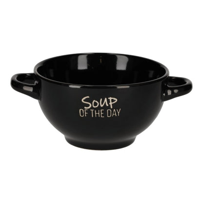 Retro Soup of the Day Soepkom Zwart van Jens Living
