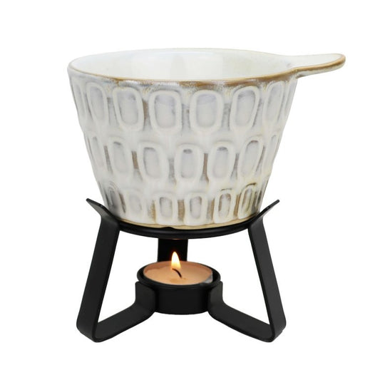 Fondue Set Stippen Taupe van Jens Living