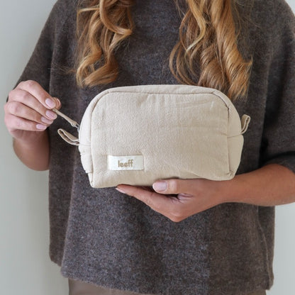 Toiletbag Taeke sand van Leeff