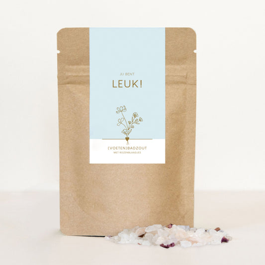 badzout met de tekst jij bent leuk