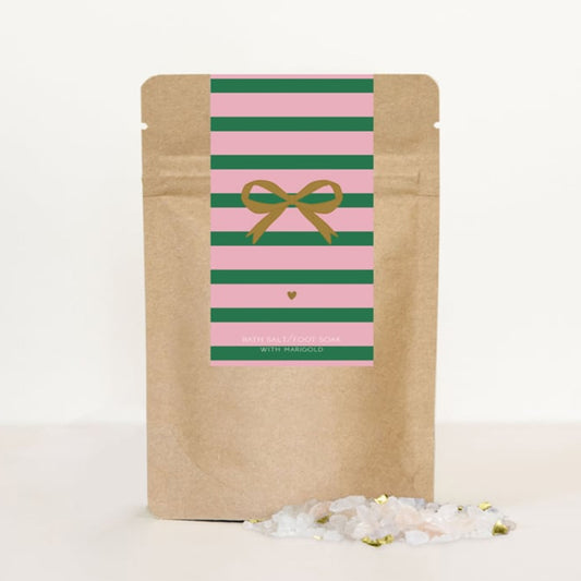 (Voeten) Badzout - Strikje Gestreept - Kerst