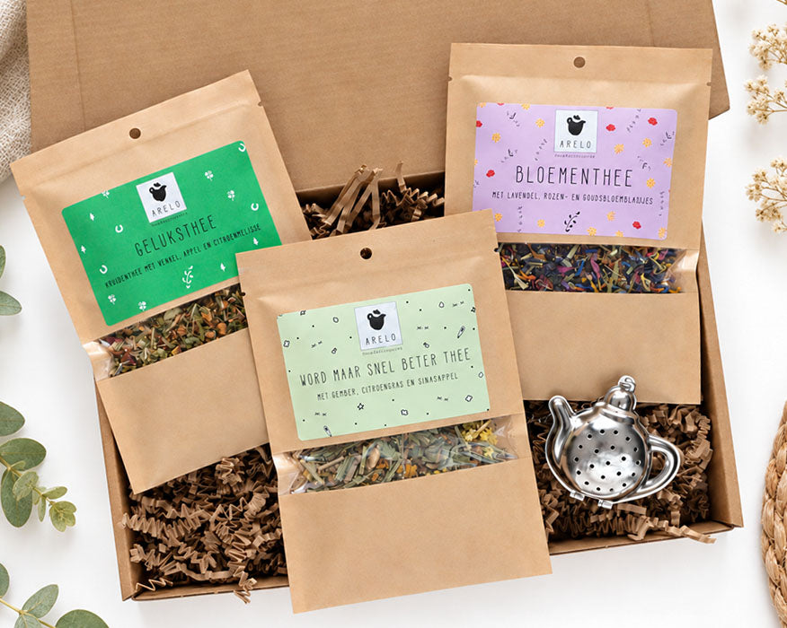 Beterschap cadeau met thee voor man of vrouw per post
