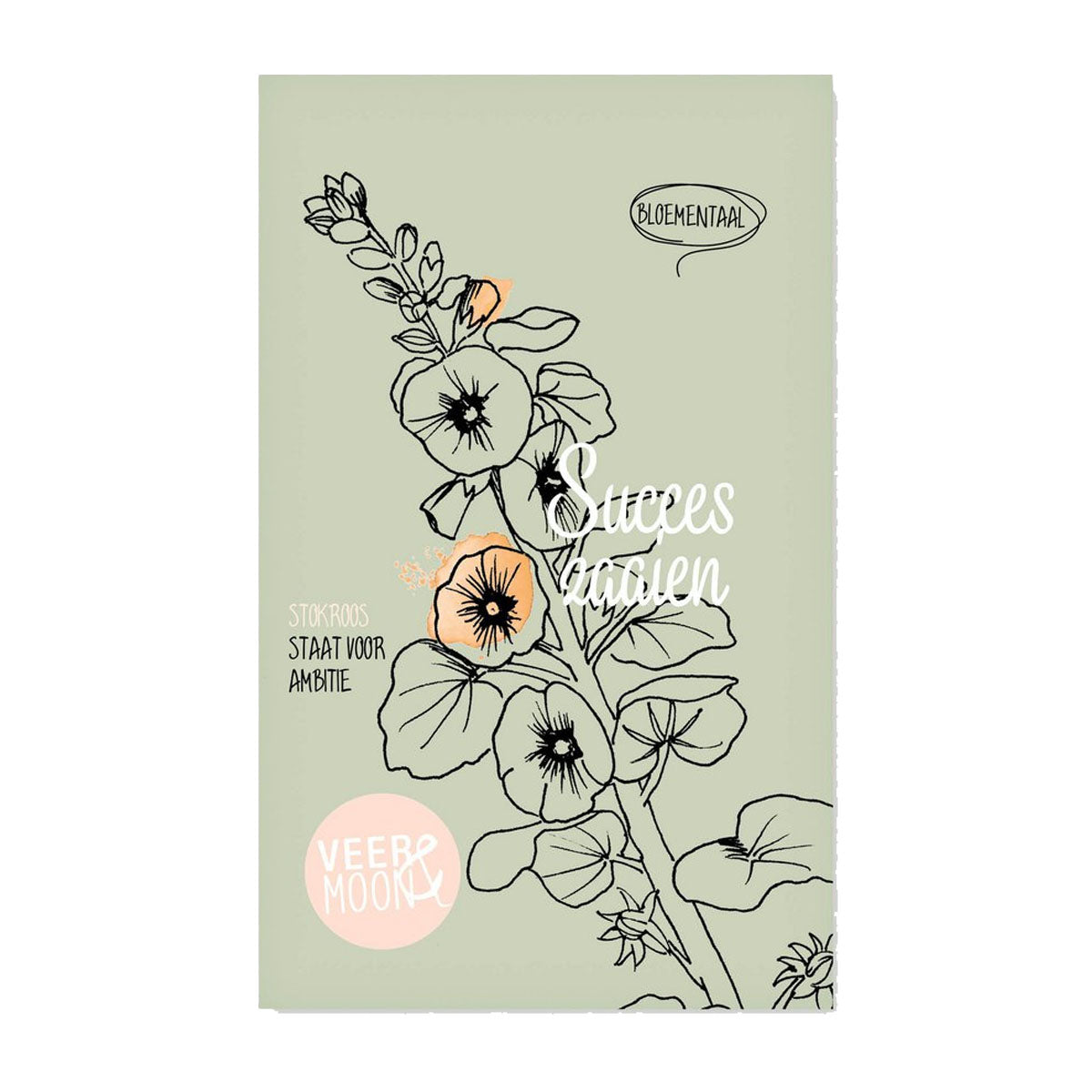 Zakje bloemenzaden succes zaaien met stokroos zaden symbool voor ambitie