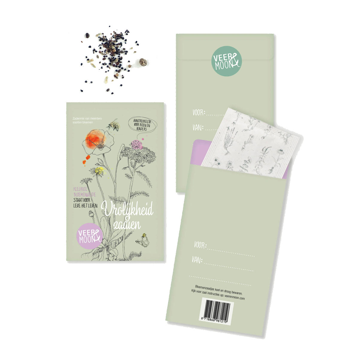zakje bloemenzaden vrolijkheid zaaien