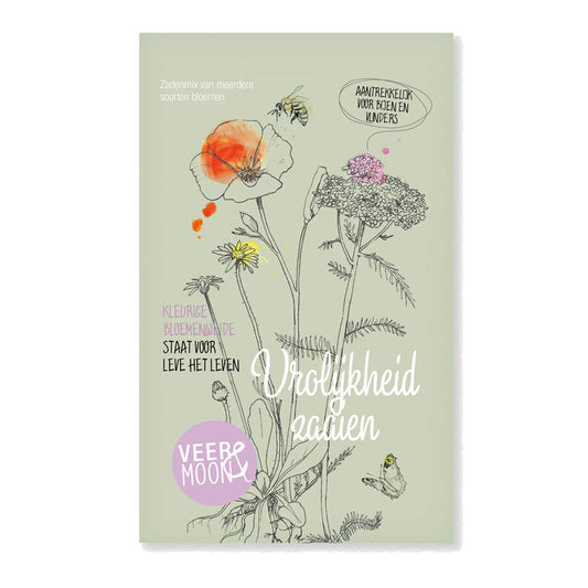 bloemenzaden vrolijkheid zaaien zakje