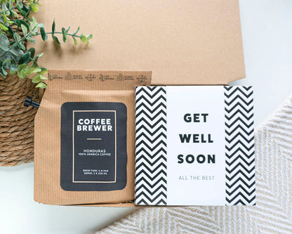 beterschap cadeau met koffie en chocolade – lief brievenbuscadeautje voor een oppepper