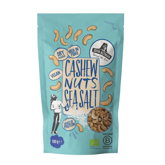Zakje Dry Roasted Cashew Sea Salt van 100 gram met droog geroosterde cashewnoten