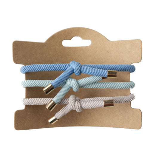 elastieken set blauw grijs sea