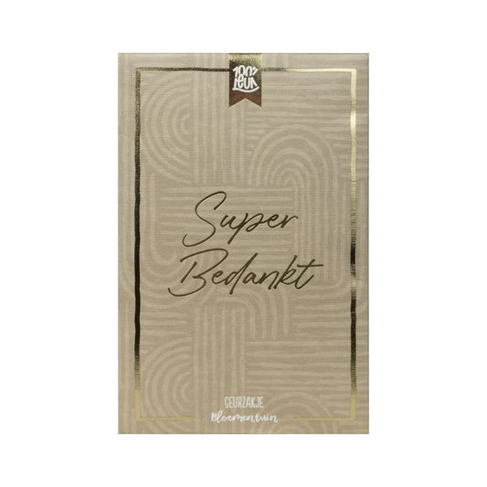 geurzakje met de tekst super bedankt