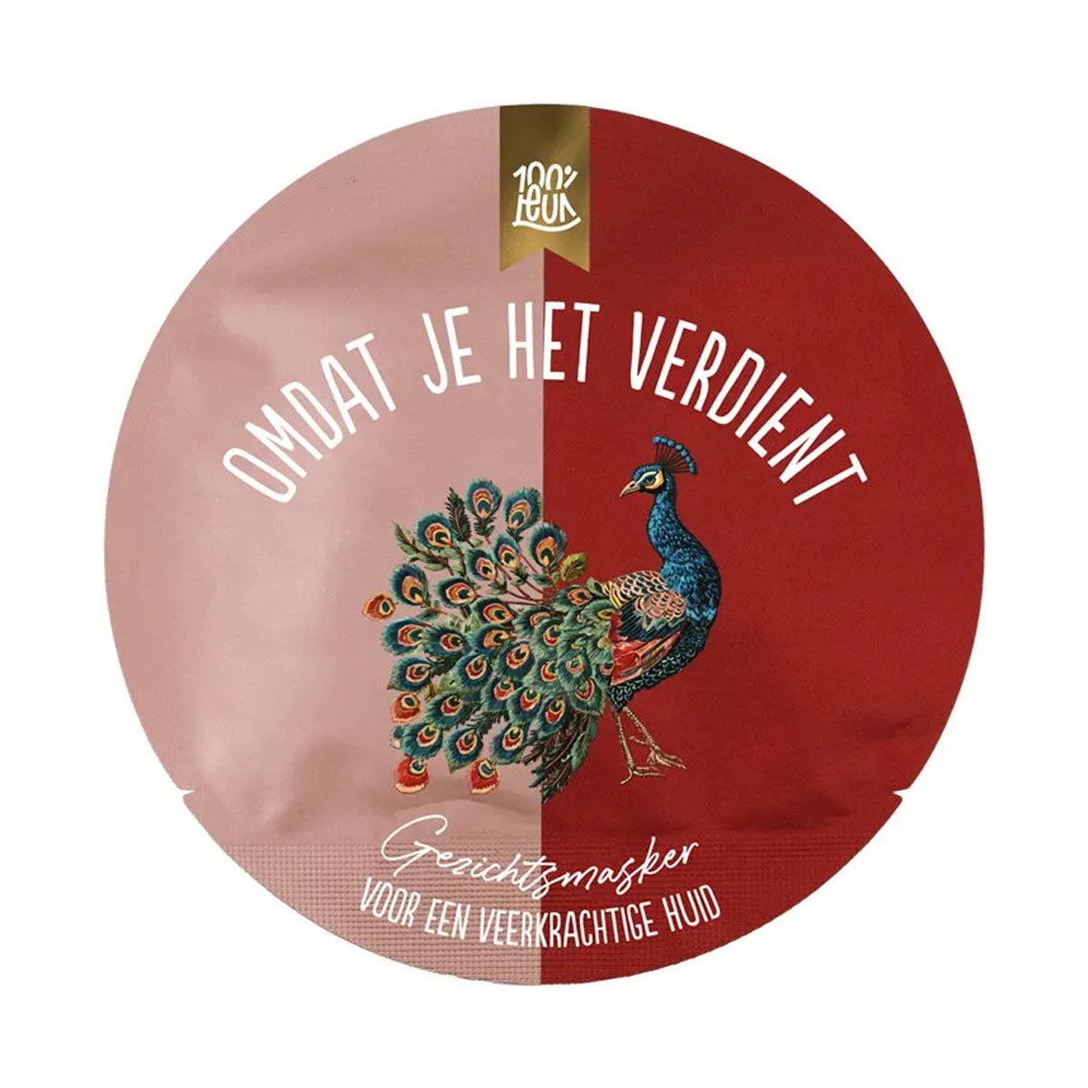 Luxe vegan gezichtsmasker Omdat je het verdient met vrolijke verpakking