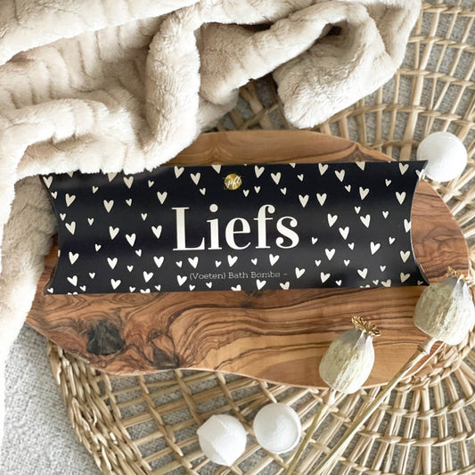 gondeldoosje liefs bath bombs zwart wit