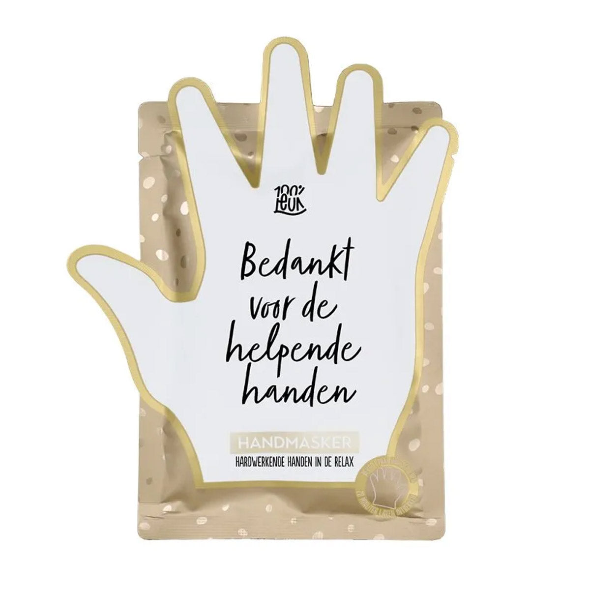 Handmasker bedankt voor de helpende handen met shea butter geur brievenbus bedankje