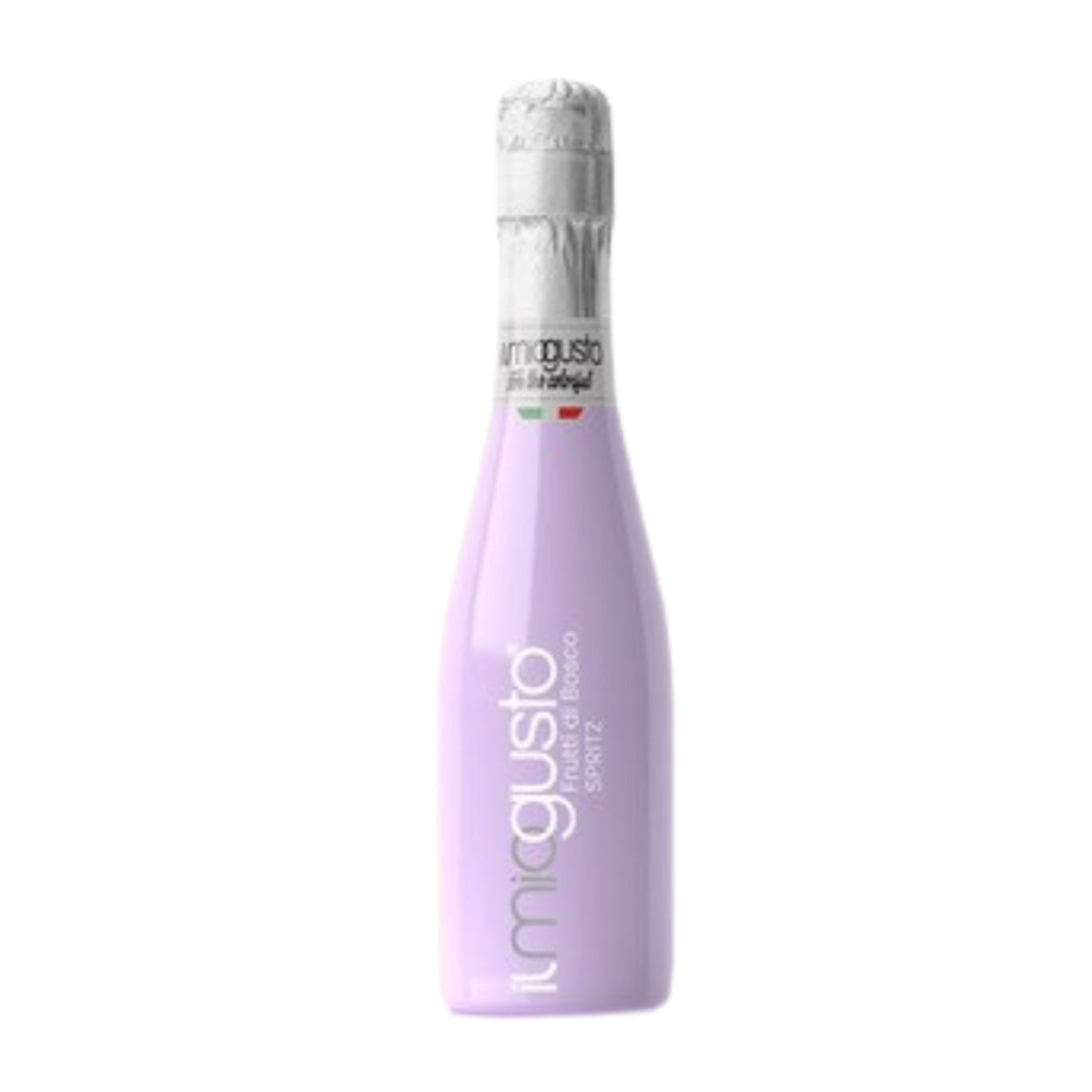 Paars flesje Il Mio Gusto Spritz van 200 ml met fruitige Frutti di Bosco smaak