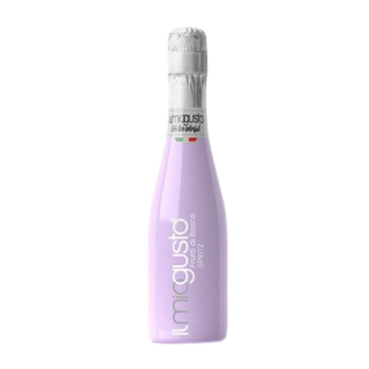 Paars flesje Il Mio Gusto Spritz van 200 ml met fruitige Frutti di Bosco smaak