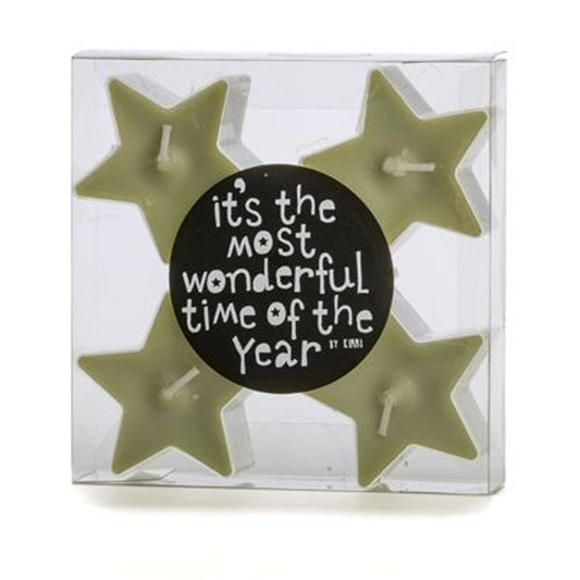 waxinelichtje theelicht ster groen kerst