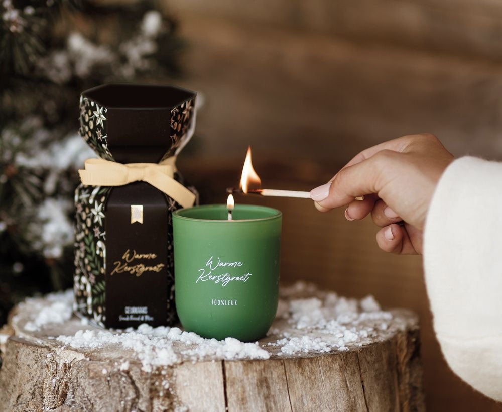 geurkaars in kerstpakket voor bedrijven