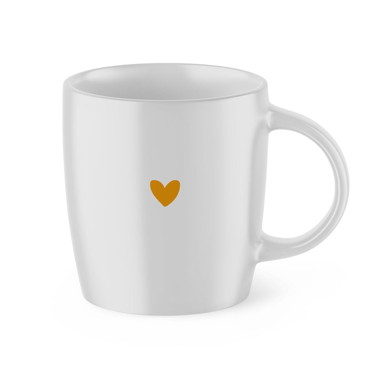 Witte keramieken mok met goudfolie hartje – lief en elegant cadeau van Postkadoos