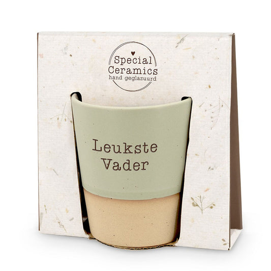 groene mok met opdruk leukste vader