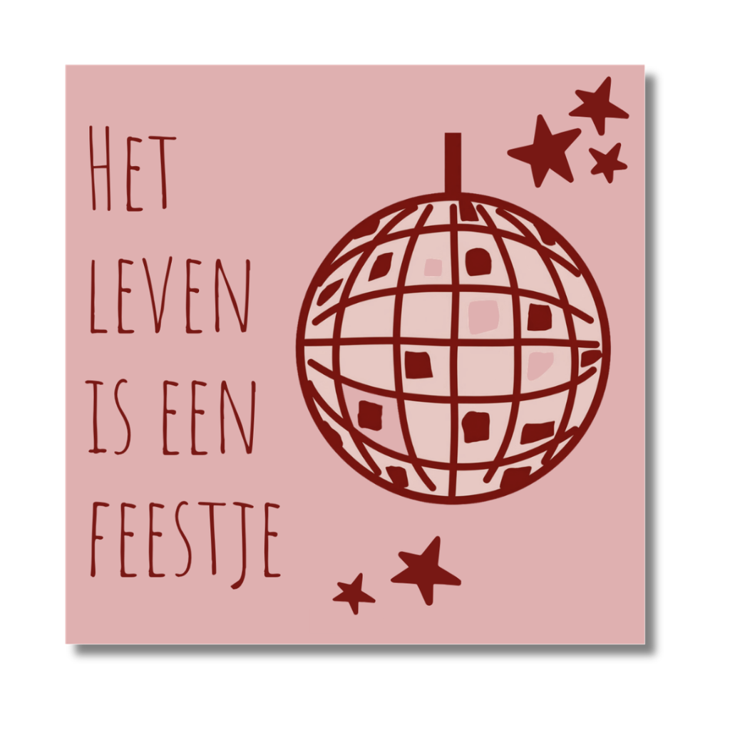 Onderzetter Feestje - feestelijke onderzetter