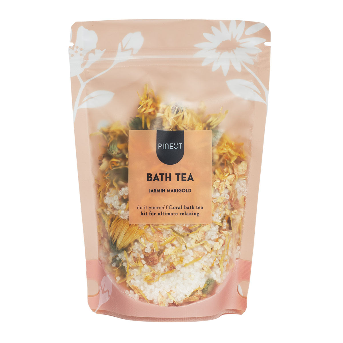 Badthee bath tea met goudsbloem en jasmijn in herbruikbaar zakje