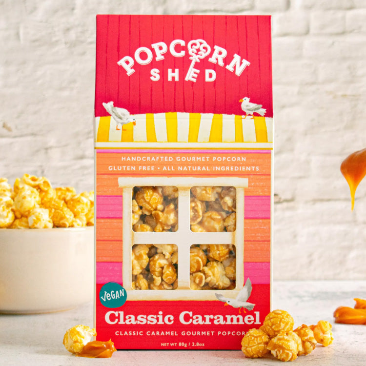 Popcorn shed classic caramel cadeaupakket voor haar verjaardag