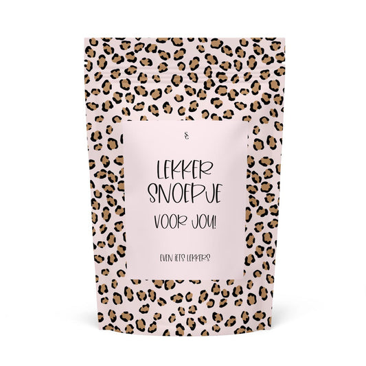 snoepzak met 100 gram Haribo snoepjes met op de zak de tekst Lekker Snoepje Voor Jou