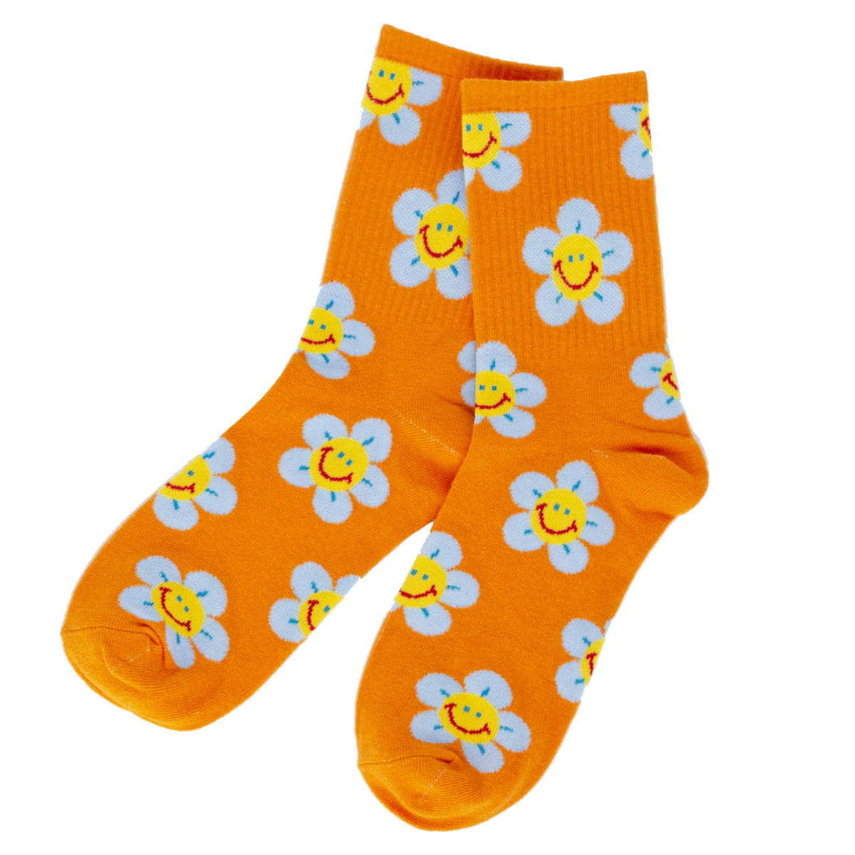 sokken bloemen oranje dames
