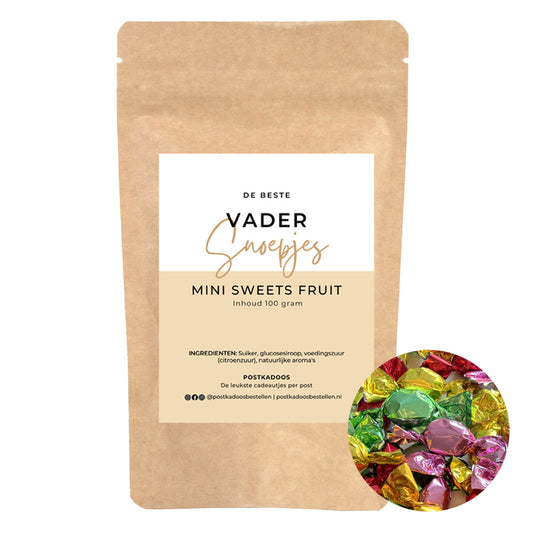 Zak snoep voor de beste vader. Gevuld met zuurtjes.