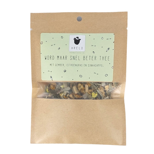 zakje thee word maar snel beter