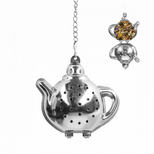 thee-ei in de vorm van een theepot