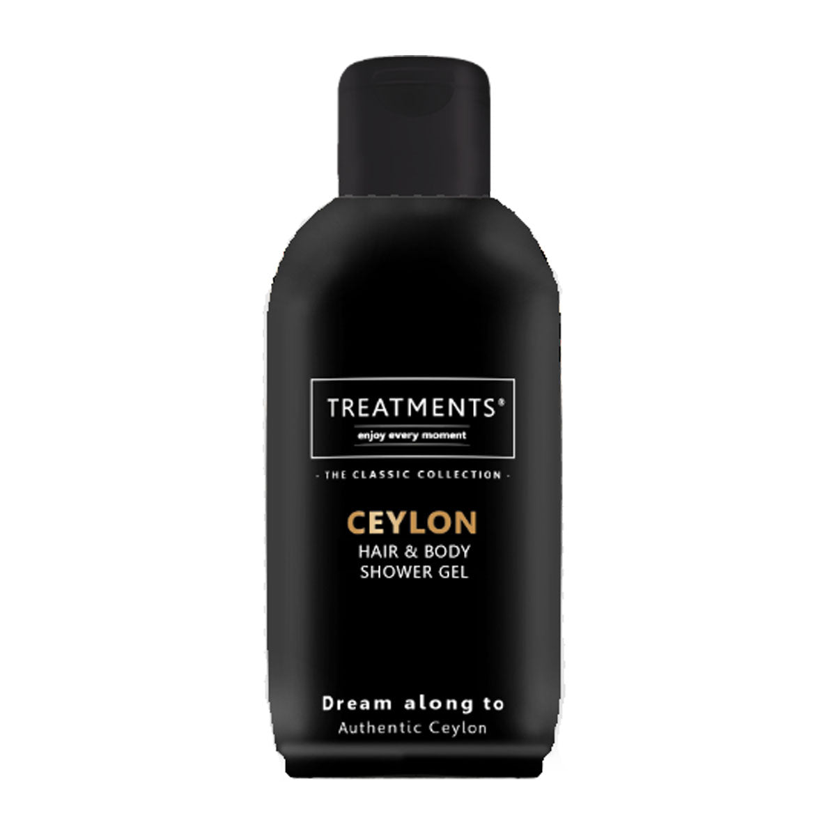 Zwart flesje Treatments Hair en Body Showergel Ceylon van 50 ml