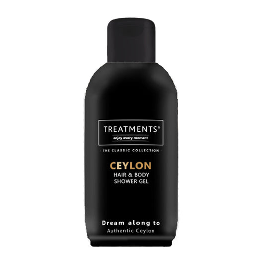 Zwart flesje Treatments Hair en Body Showergel Ceylon van 50 ml