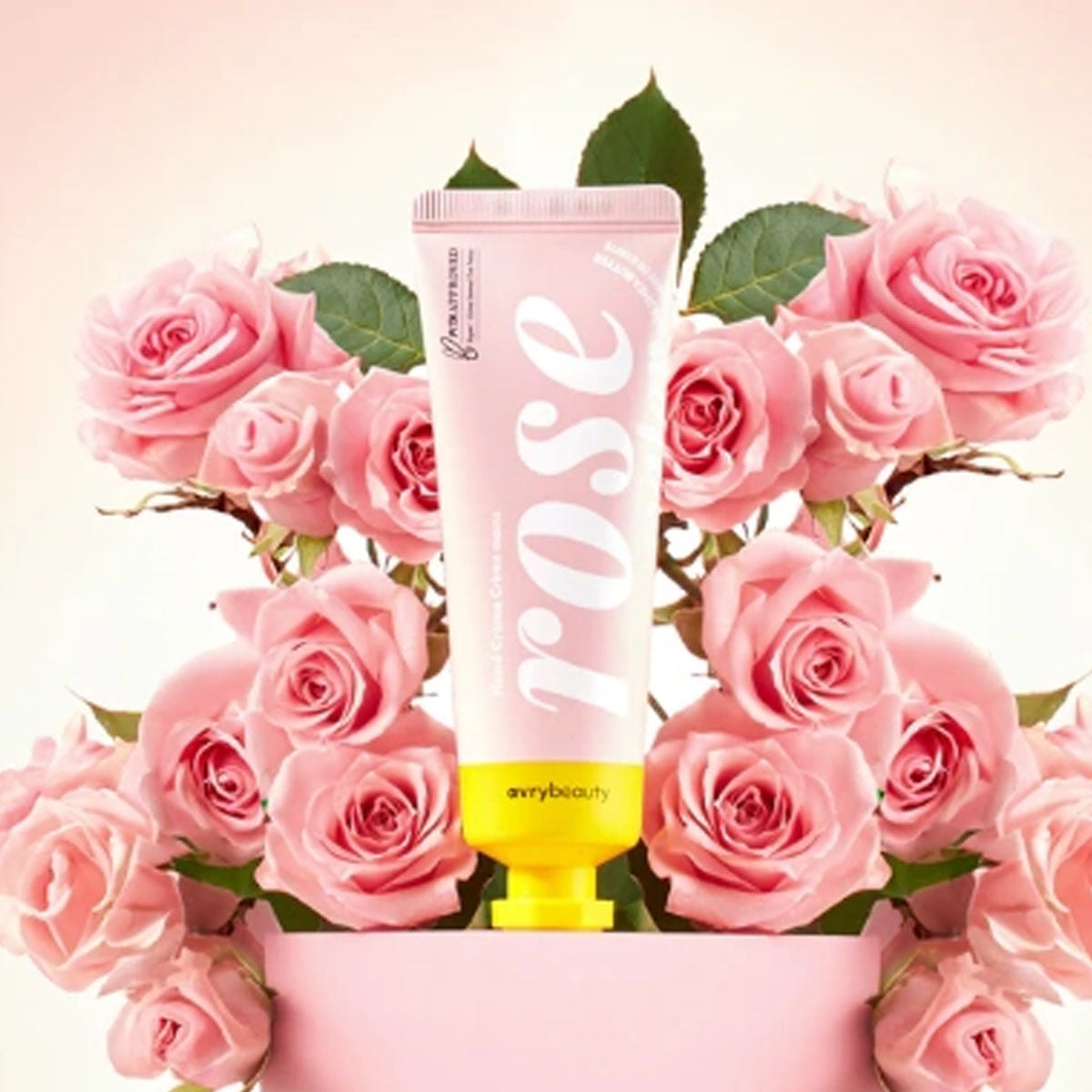 Handcrème rozenwater bloemige geur 45 ml snel intrekkend voor droge handen